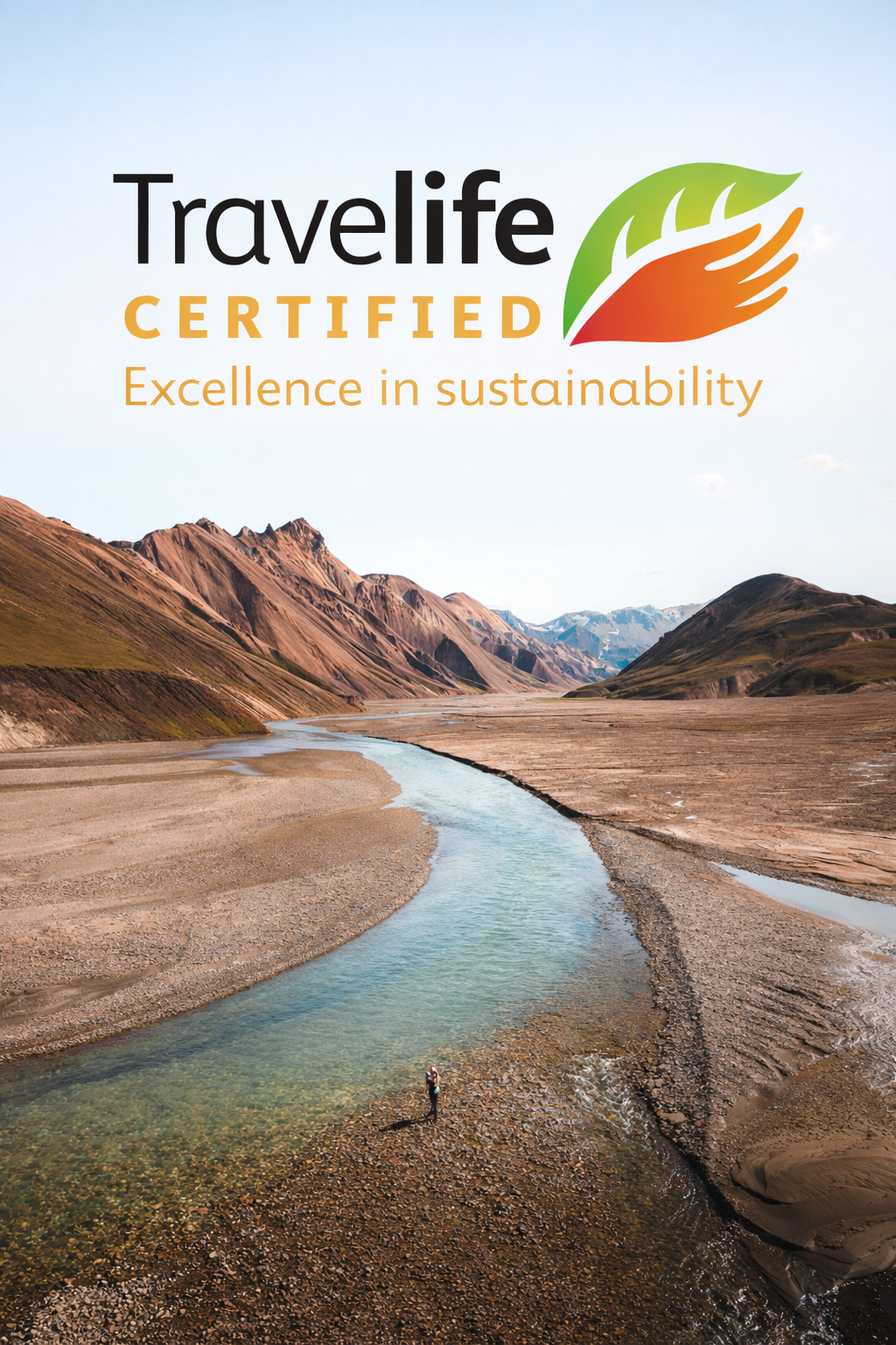 A person standing in the Highlands in Iceland